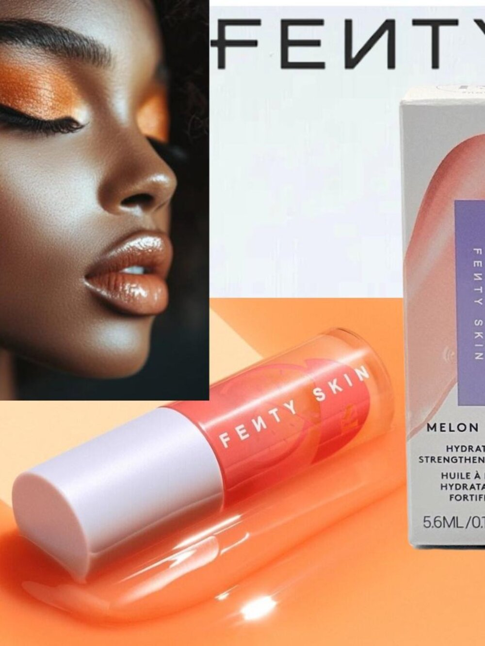 Fenty Skin Hydrating + Strengthening Lip Oil ~ KALAHARI MELON TREAT 5.6ml NIB